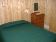 Cabin #16 Queen Bedroom with dresser & closet