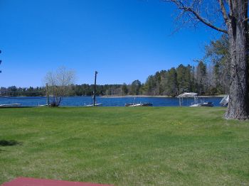 View of the Lake as seen from Cabin 8's Living room and Kitchen 