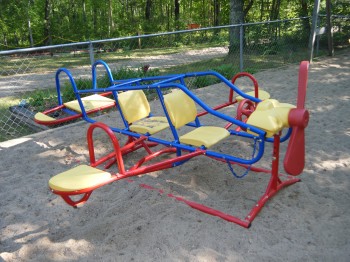 For Kids 70 lbs or less - 6 kids can ride this teeter totter at one time!